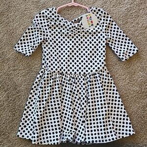 Dot Dot Smile Polka Dot Ballerina Dress 2T White Black